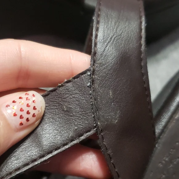 Y2K Early 2000's Callisto Strappy Chocolate Brown Faux Leather Wedge Heels - Picture 15 of 17